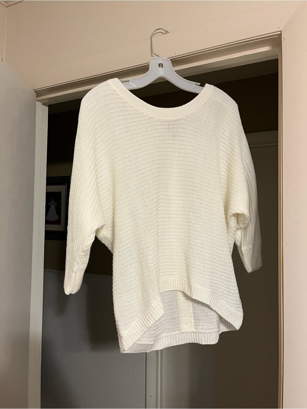 Women's Cream Knit Pullover Sweater